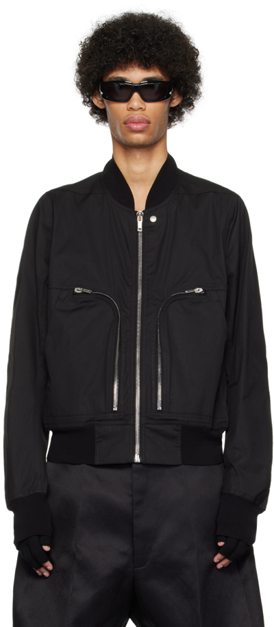 Rick Owens Black Bauhaus Bomber Jacket