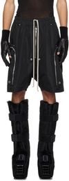 Rick Owens Drawstring Elastic Waist Shorts In 09 Black