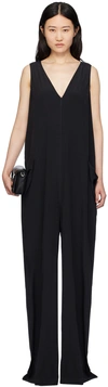 RICK OWENS BLACK WALRUS JUMPSUIT