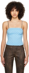 Misbhv Ssense Exclusive Blue Monogram Tank Top In Blue