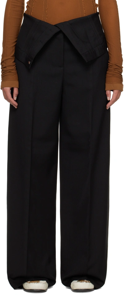 Acne Studios Black Tailored Trousers In 900 Black