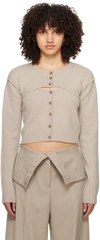 Acne Studios Cardigan In Ae0 Sand Beige
