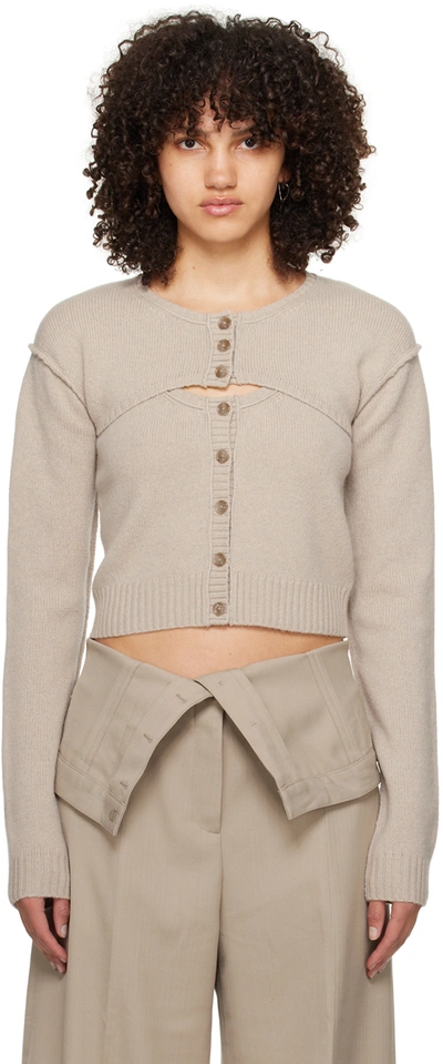 Acne Studios Cardigan In Sand_beige