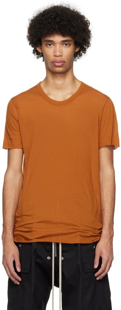 Rick Owens Orange Basic T-shirt In 53 Clay