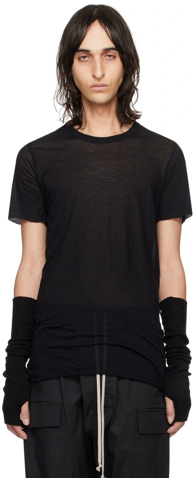 Rick Owens Black Basic T-shirt In 09 Black