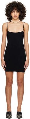 Misbhv Black Seamless Minidress In Black