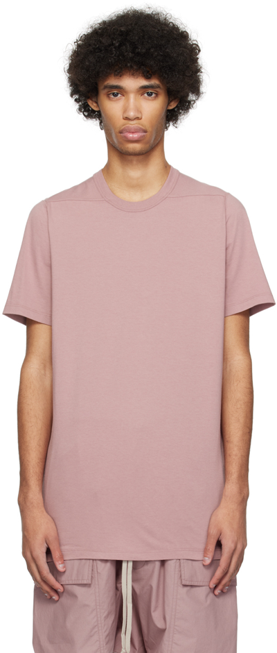 Rick Owens Pink Level T-shirt In 63 Dusty Pink