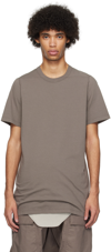 Rick Owens Gray Basic T-shirt In 34 Dust