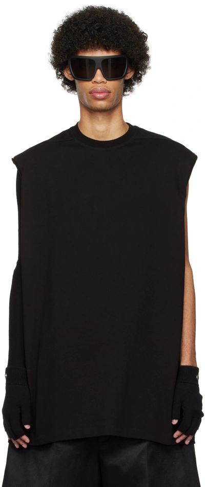 Rick Owens Black Tarp T-shirt In 09 Black