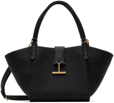 Tom Ford Black Grain Leather Small Tote