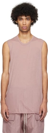 Rick Owens Pink Basic Tank Top In 63 Dusty Pink