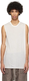 Rick Owens Sleeveless Top With Gradient Effect And Relaxed Fit In 11 Milk