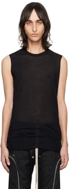 RICK OWENS BLACK BASIC TANK TOP