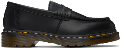 Dr. Martens Black Penton Loafers In Black Smooth