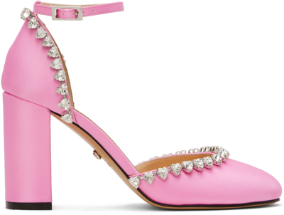 Mach & Mach Pink Audrey Crystal 95 Heels