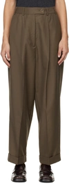 CORDERA BROWN TAILORING CARROT TROUSERS