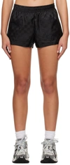 Misbhv Black Monogram Shorts In Black