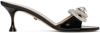Mach&mach Black Double Bow 65 Heeled Sandals In Black