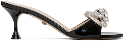 Mach&mach Black Double Bow 65 Heeled Sandals