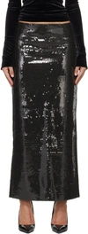 16arlington Black Delta Maxi Skirt In Olive