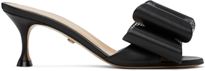 Mach & Mach Black 'le Cadeau' Nappa 65 Heeled Sandals