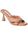 Aquazzura Amore 95mm Twisted Leather Mules In Pink