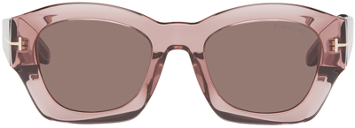 Tom Ford Pink Giulliana Sunglasses In 72e Transparent Pink