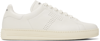 TOM FORD OFF-WHITE WARWICK GRAINED LEATHER SNEAKERS