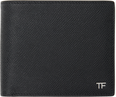 Tom Ford Black Small Grain Leather Bifold Wallet