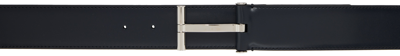 Tom Ford Navy Classic T Belt In Dark Navy