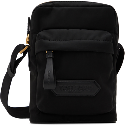 Tom Ford Black Zip Messenger Bag