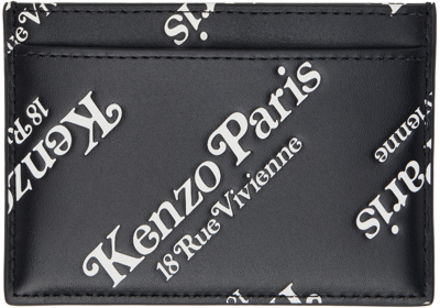 Kenzo Black  Paris 'gram' Card Holder