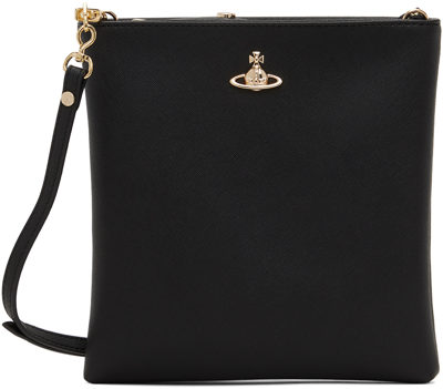 Vivienne Westwood Black Squire Square Crossbody Bag In N401 Black