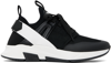 Tom Ford Neoprene And Suede Jago Sneakers Shoes In Black + White