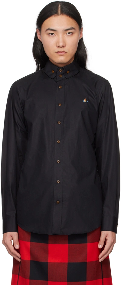 Vivienne Westwood Black 2 Button Krall Shirt In Aw22-n401