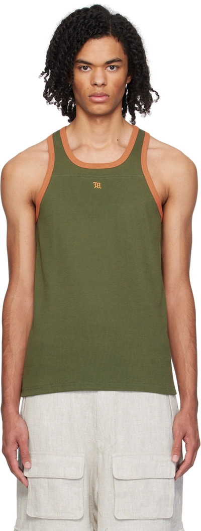 Misbhv Green 'm' Tank Top In Green + Orange