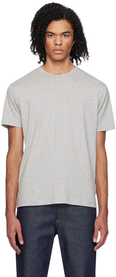 Sunspel Riviera Supima Cotton-jersey T-shirt In Grey Melange