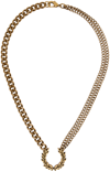 FRED PERRY GOLD DOUBLE CHAIN LAUREL WREATH NECKLACE