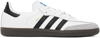 ADIDAS ORIGINALS WHITE & BLACK SAMBA OG SNEAKERS