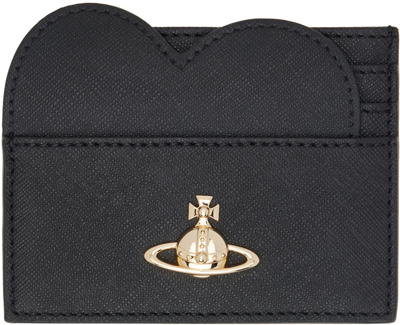 Vivienne Westwood Black Heart Card Holder In N401 Black