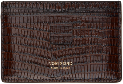 Tom Ford Cardholder In Chocolate Brown