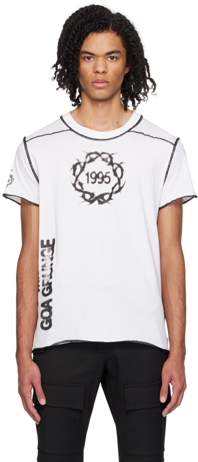 Misbhv White '1995' T-shirt In Off White