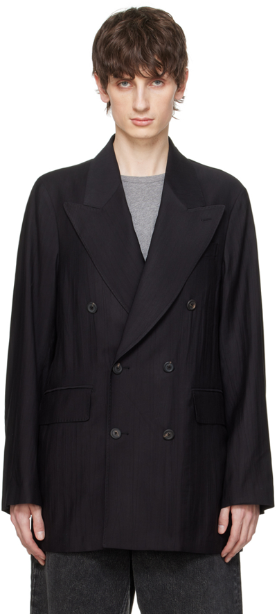 Our Legacy Black Sharp Db Blazer In Black Experienced Vi