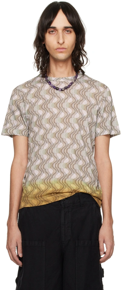 Dries Van Noten Beige Hand-dyed T-shirt In 103 Beige