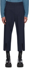 CRAIG GREEN NAVY VENTED CUFF TROUSERS