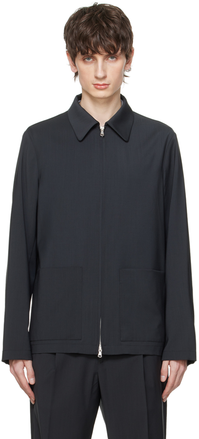 Barena Venezia Marafon Virgin Wool Overshirt In Piombo