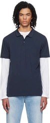 SUNSPEL NAVY TWO-BUTTON POLO