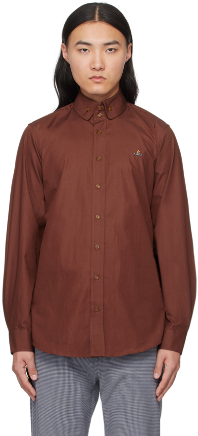 Vivienne Westwood Brown 2 Button Krall Shirt In Ss24-d413