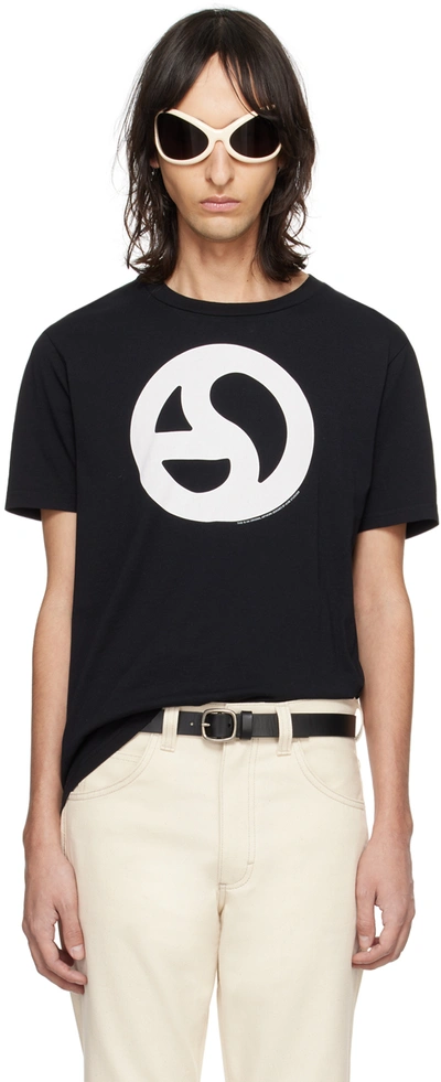 ACNE STUDIOS BLACK GRAPHIC T-SHIRT