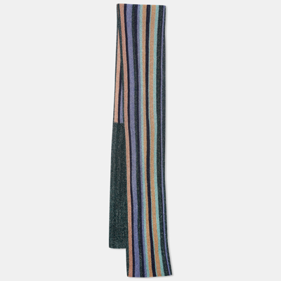 Pre-owned M Missoni Multicolor Striped Lurex Knit Scarf